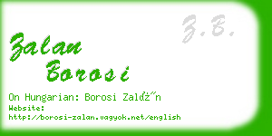 zalan borosi business card